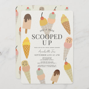 Invitation Fête des mariées de crème glacée récupérée