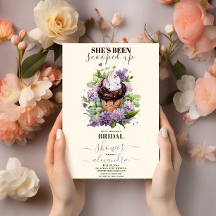 Invitation Fête des mariées de crème glacée récupérée