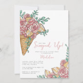 Invitation Fête des mariées de crème glacée récupérée (Devant)