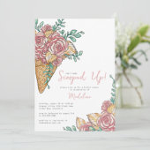 Invitation Fête des mariées de crème glacée récupérée (Debout devant)