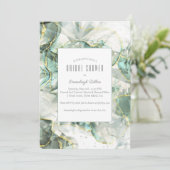 Invitation Fête des mariées de cristal d'aventurine verte Sag (Debout devant)