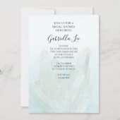 Invitation Fête des mariées de cristaux bleu glacé clair (Devant)