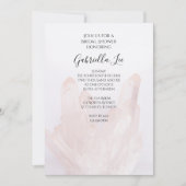 Invitation Fête des mariées de cristaux rose pâle (Devant)