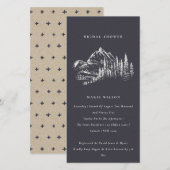 Invitation Fête des mariées de croquis de Navy Pin (Devant / Derrière)