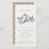 Invitation Fête des mariées de croquis de Navy Pin (Devant / Derrière)