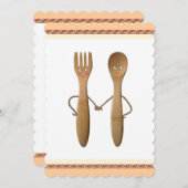 Invitation Fête des mariées de cuisine (Devant / Derrière)