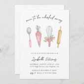 Invitation Fête des mariées de cuisson Whisking Away (Devant / Derrière)