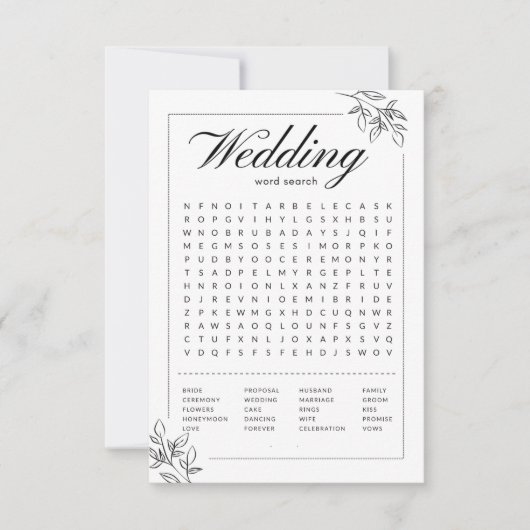 Invitation Fête des mariées de  de recherche mariage Word (Devant)