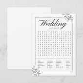 Invitation Fête des mariées de  de recherche mariage Word (Devant / Derrière)