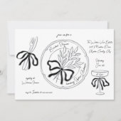 Invitation Fête des mariées de définition de table de table d (Devant)