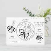 Invitation Fête des mariées de définition de table de table d (Debout devant)