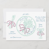 Invitation Fête des mariées de définition de table de table d (Devant)