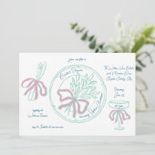 Invitation Fête des mariées de définition de table de table d (Debout devant)