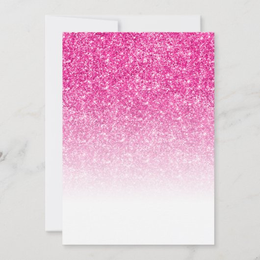 Invitation Fête des mariées de dégradé blanc de Parties scint (Dos)