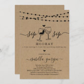 Invitation Fête des mariées de dégustation (Devant / Derrière)