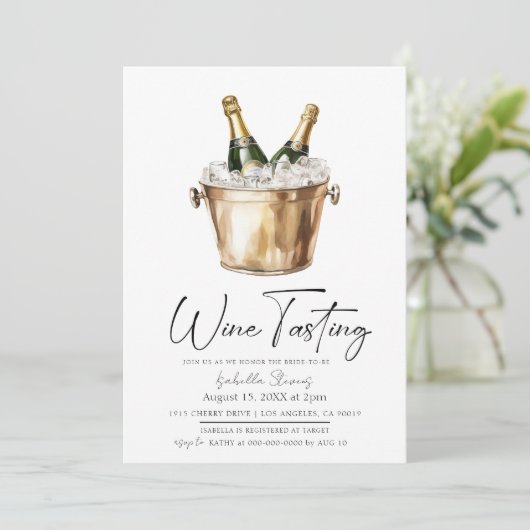 Invitation Fête des mariées de dégustation (Debout devant)