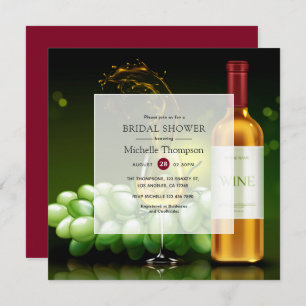 Invitation Fête des mariées de dégustation de vins de Bourgog