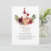 Invitation Fête des mariées de dégustation de vins floraux de (Debout devant)