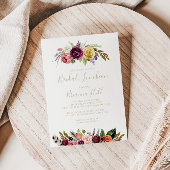 Invitation Fête des mariées de déjeuner Floral Boho Gold