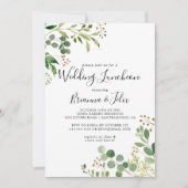 Invitation Fête des mariées de déjeuner Mariage simple Eucaly (Devant)