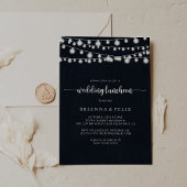 Invitation Fête des mariées de déjeuner Mariage String Lights