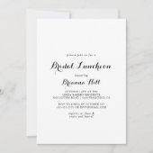 Invitation Fête des mariées de déjeuner nuptiale de Calligrap (Devant)