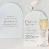 Invitation Fête des mariées de demande de perles et de poursu