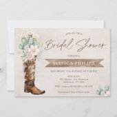 Invitation Fête des mariées de démarrage Russe Brown Western  (Devant)