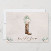 Invitation Fête des mariées de démarrage Russe Brown Western  (Dos)