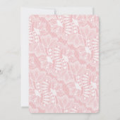 Invitation Fête des mariées de dentelle rose (Dos)