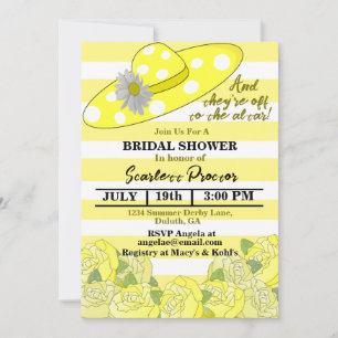 Invitation Fête des mariées de derby du Kentucky Kentucky jau