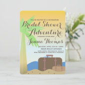 Invitation Fête des mariées de destination de la valise Ombre (Debout devant)