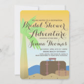 Invitation Fête des mariées de destination de la valise Ombre (Devant)