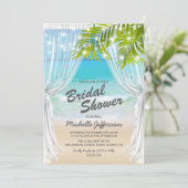 Invitation Fête des mariées de destination de plage (Debout devant)