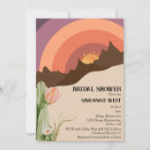 Invitation Fête des mariées de destination du coucher de sole (Devant)