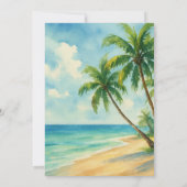 Invitation Fête des mariées de destination Tropical Beach Pal (Dos)