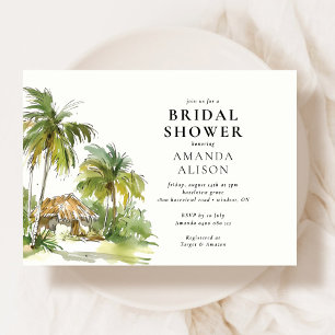 Invitation Fête des mariées de destination tropicale