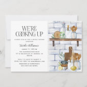 Invitation Fête des mariées de devis d'aquarelle Cuisine (Devant)