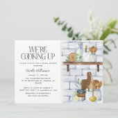 Invitation Fête des mariées de devis d'aquarelle Cuisine (Debout devant)