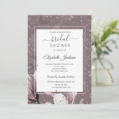 Invitation Fête des mariées de diamants de Fleurs Magnolia (Debout devant)