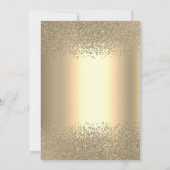 Invitation Fête des mariées de diamants or aux fleurs de Bour (Dos)