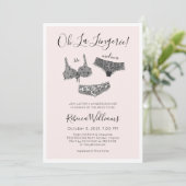 Invitation Fête des mariées de douche à lingerie aquarelle (Debout devant)