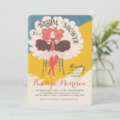 Invitation Fête des mariées de femme vintage (Debout devant)