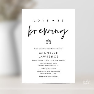 Invitation Fête des mariées de fête de la bière romantique mo
