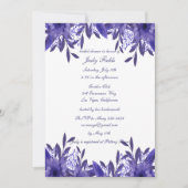 Invitation Fête des mariées de feuillage bleu pourpre (Devant)
