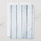 Invitation Fête des mariées de feuillage bleu rust (Dos)