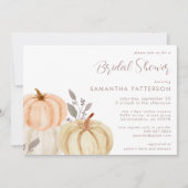 Invitation Fête des mariées de feuillage de Citrouille rustiq (Devant)