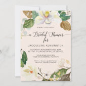 Invitation Fête des mariées de feuillage de l'aquarelle flora (Devant)