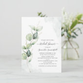 Invitation Fête des mariées de feuillage de l'Eucalyptus bota (Debout devant)