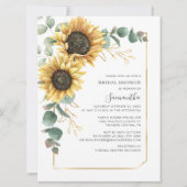 Invitation Fête des mariées de feuillage de tournesol (Devant)